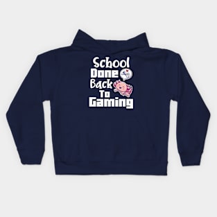 Funny Axolotls Lover Gamer Gift, Mcyt Gaming Video Games Addict, I Axolotl Questions, School Done Back To Gaming Kids Hoodie